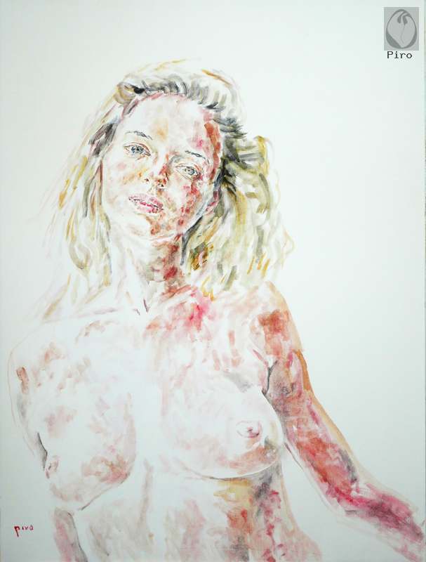 oil on paper - olio su carta di Piro